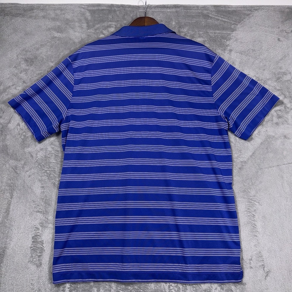 Nike Polo Shirt Mens XL Blue Dri-FIT Standard Fit Golf Performance Stretch - Picture 6 of 8